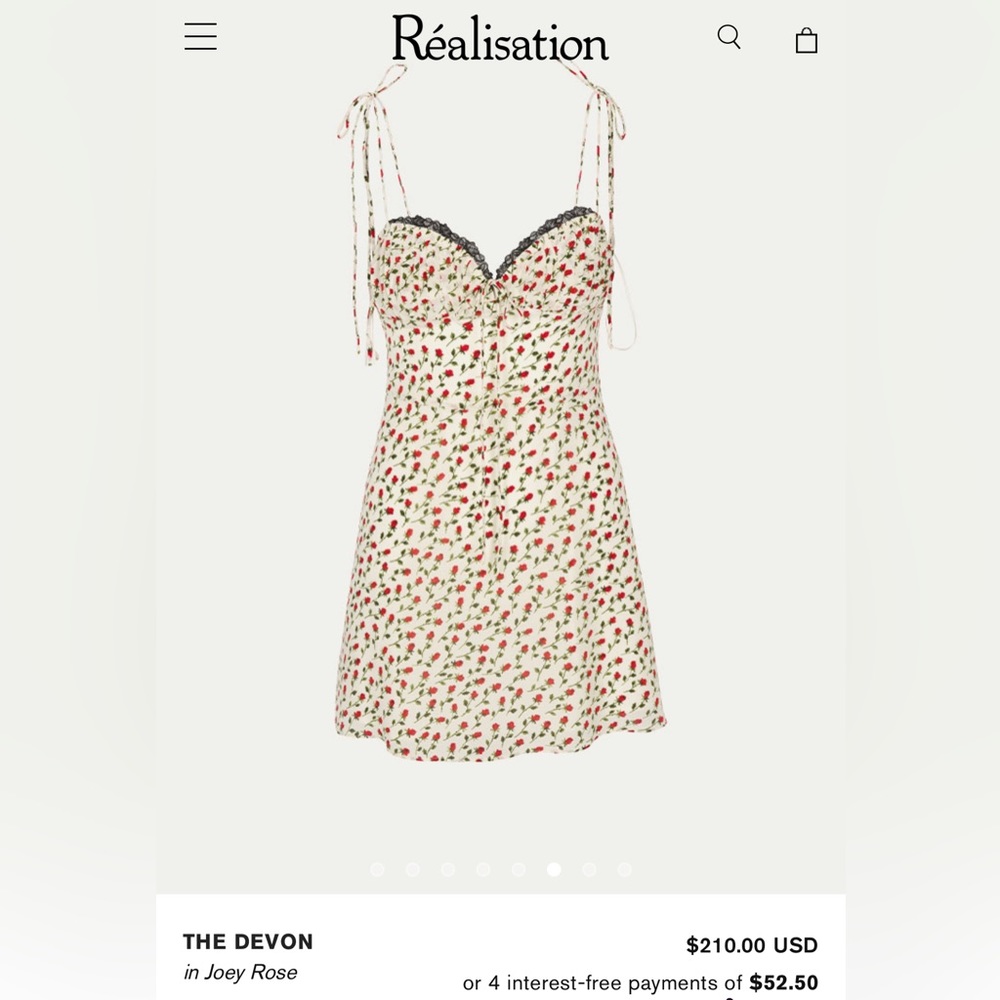 Realisation floral mini dress, XS, NWT